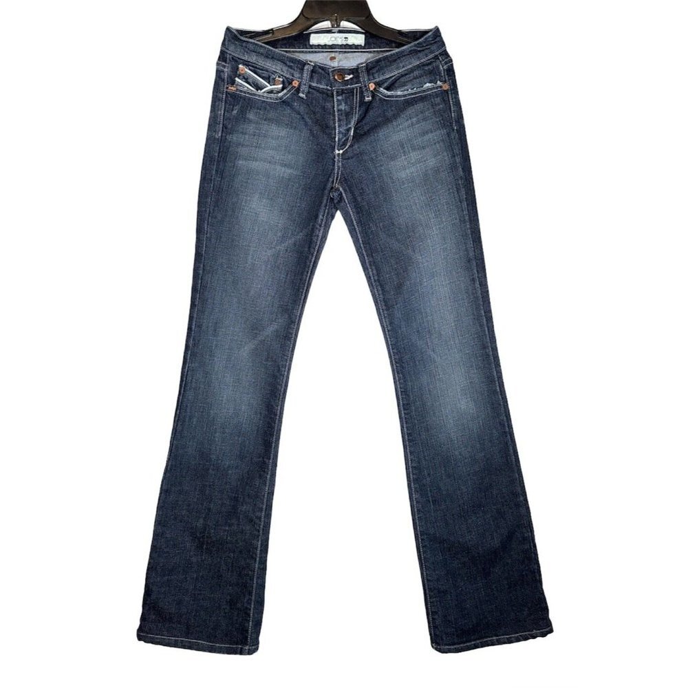Joes Jeans Women's Idol Boot Cut Low Rise Dark Wash Jeans Distressed Sz 26